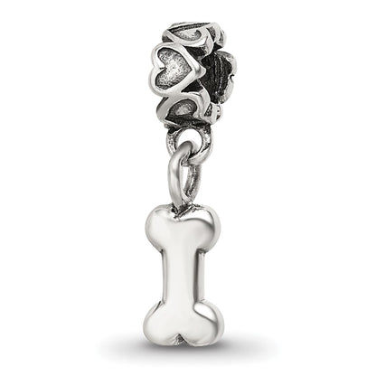 Sterling Silver Kids Collection Dog Bone Dangle Reflections Bead