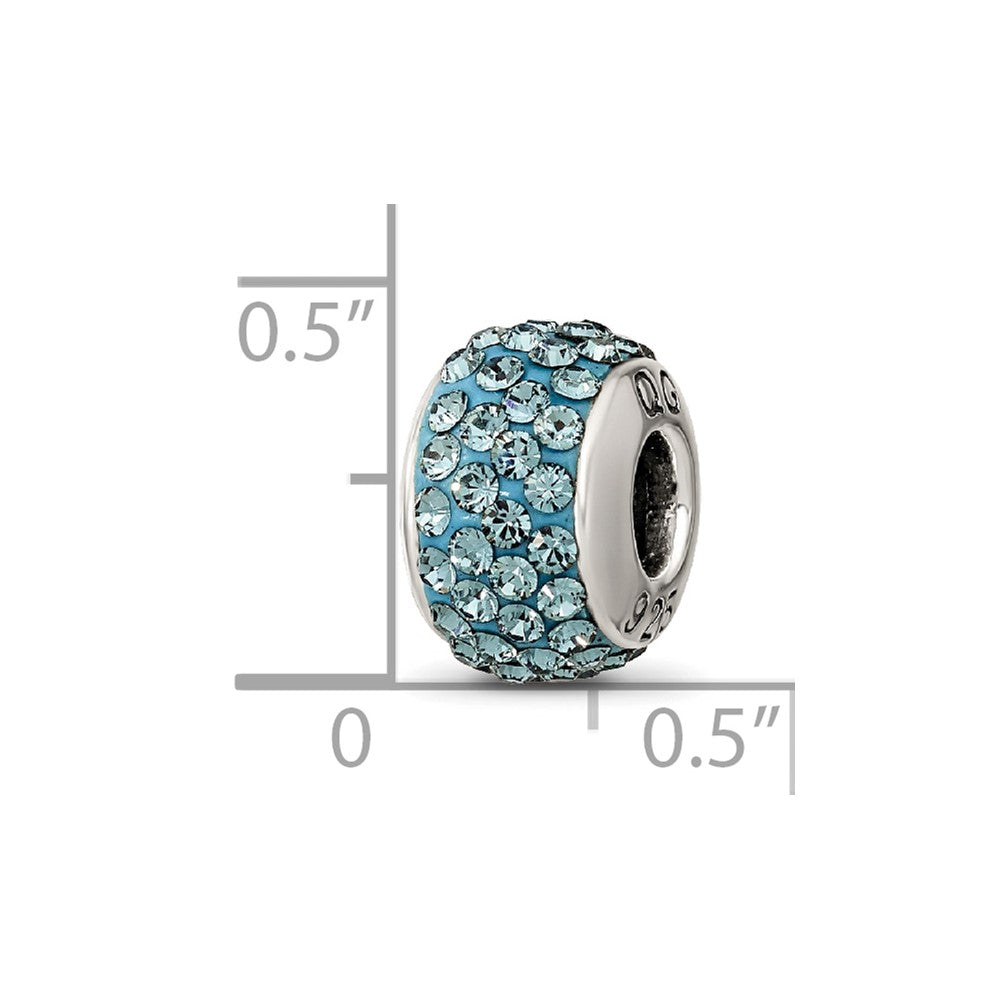 Sterling Silver Reflections December Full Blue Preciosa Crystal Bead