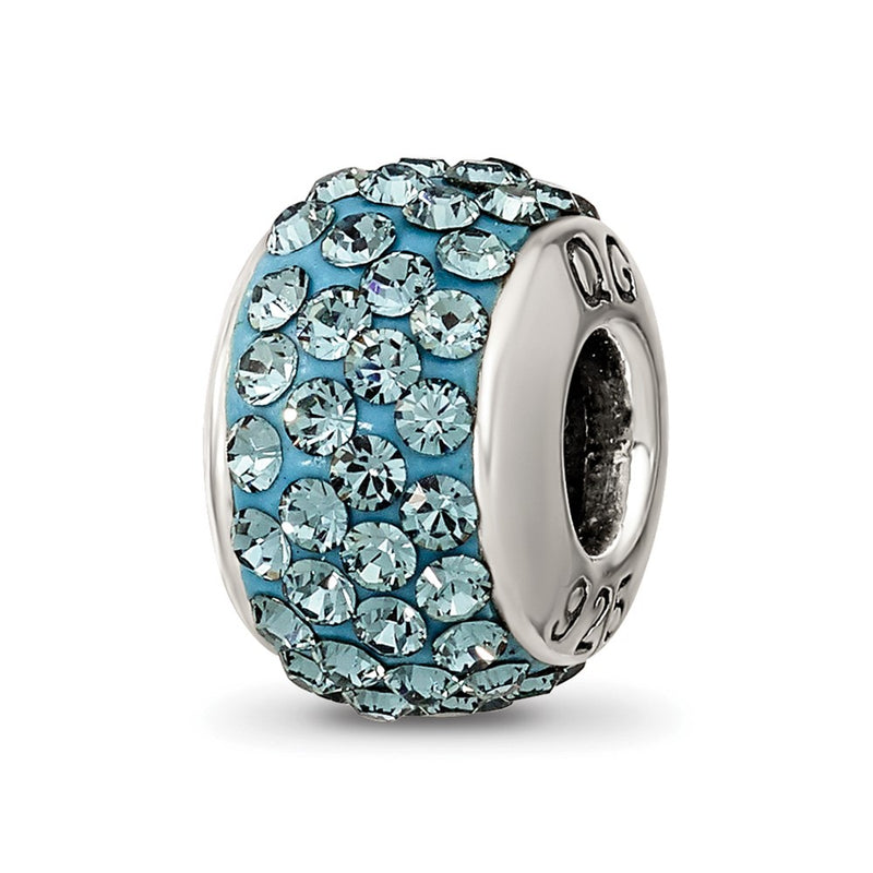 Sterling Silver Reflections December Full Blue Preciosa Crystal Bead