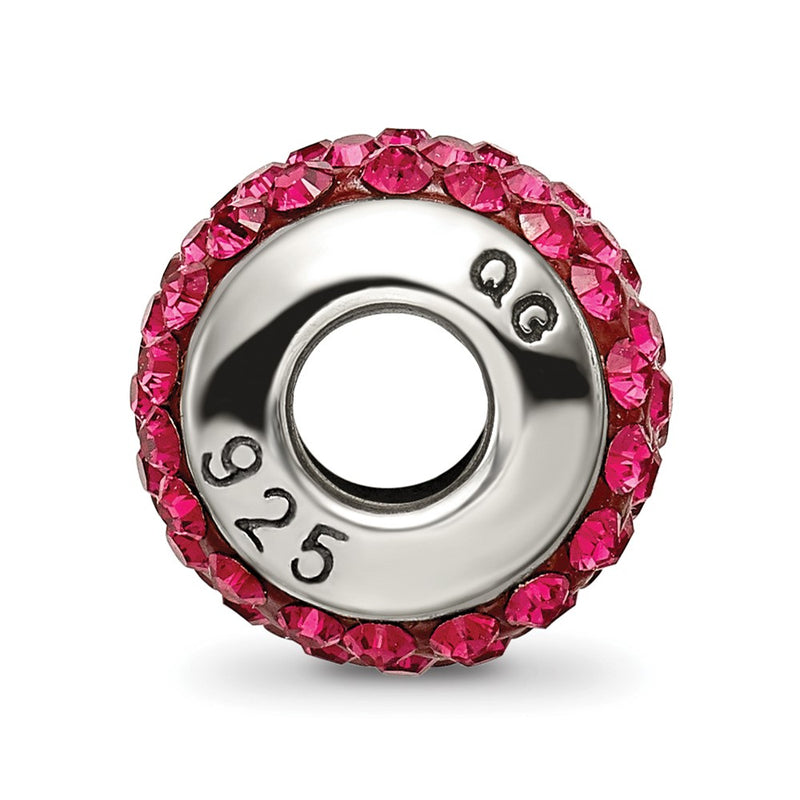 Sterling Silver Reflections July Full Red Preciosa Crystal Bead
