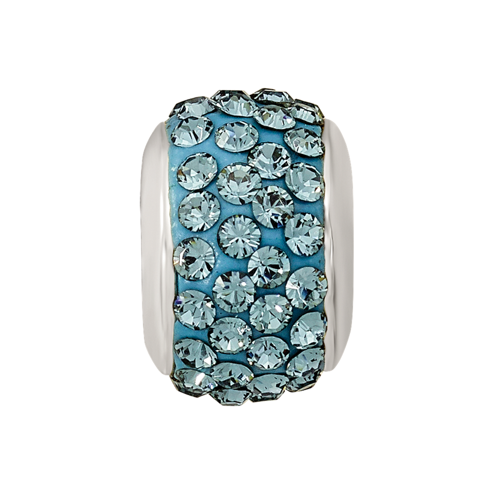 Sterling Silver Reflections December Full Blue Preciosa Crystal Bead