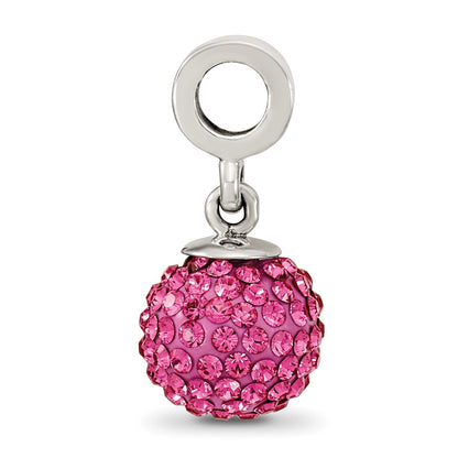 Sterling Silver Reflections Oct Preciosa Crystal Ball Dangle Bead