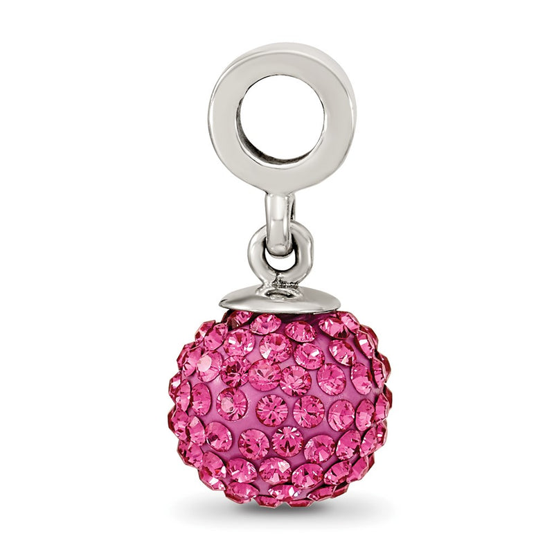 Sterling Silver Reflections Oct Preciosa Crystal Ball Dangle Bead