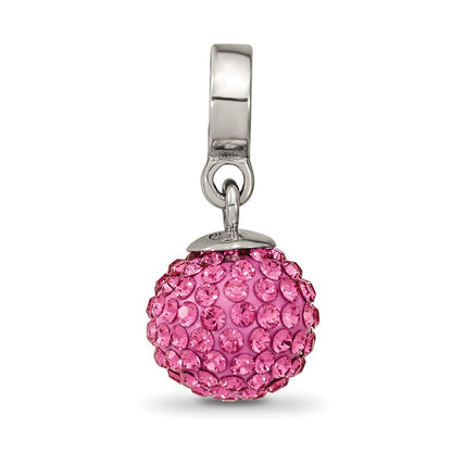 Sterling Silver Reflections Oct Preciosa Crystal Ball Dangle Bead