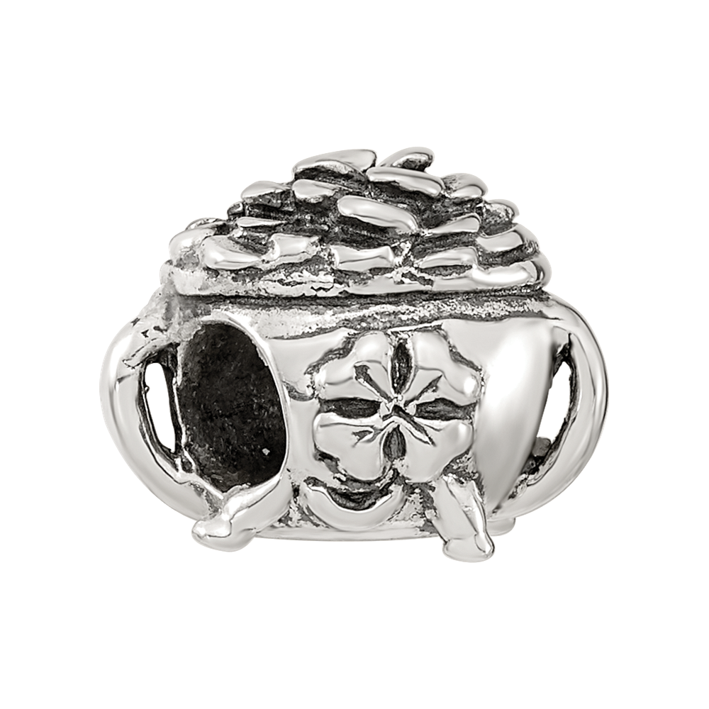 Sterling Silver Reflections Pot-Of-Gold Bead