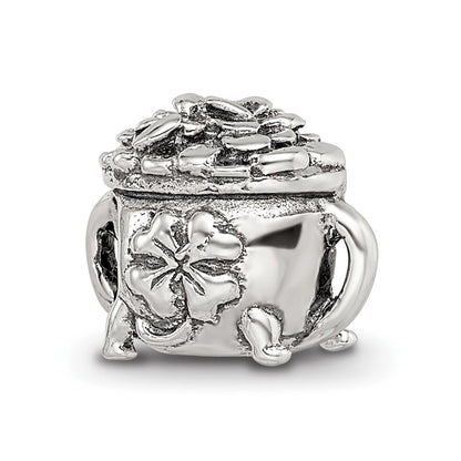 Sterling Silver Reflections Pot-Of-Gold Bead