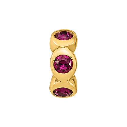 Ss/Gold Plated Sterling Silver Gold-Plated Reflections Feb Purple Preciosa Crystal Bead
