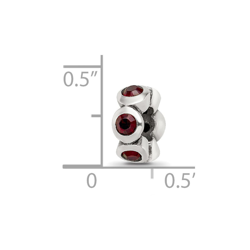Sterling Silver Reflections January Preciosa Crystal Birthstone Bead