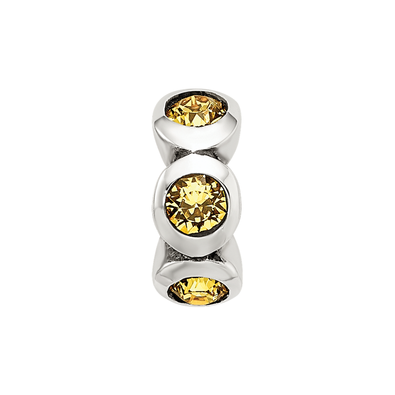 Sterling Silver Reflections Nov Preciosa Crystal Birthstone Bead