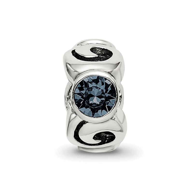 Sterling Silver Reflections December Blue Preciosa Crystal Bead