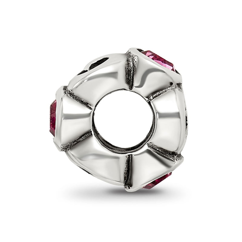 Sterling Silver Reflections October Pink Preciosa Crystal Birthstone Bead