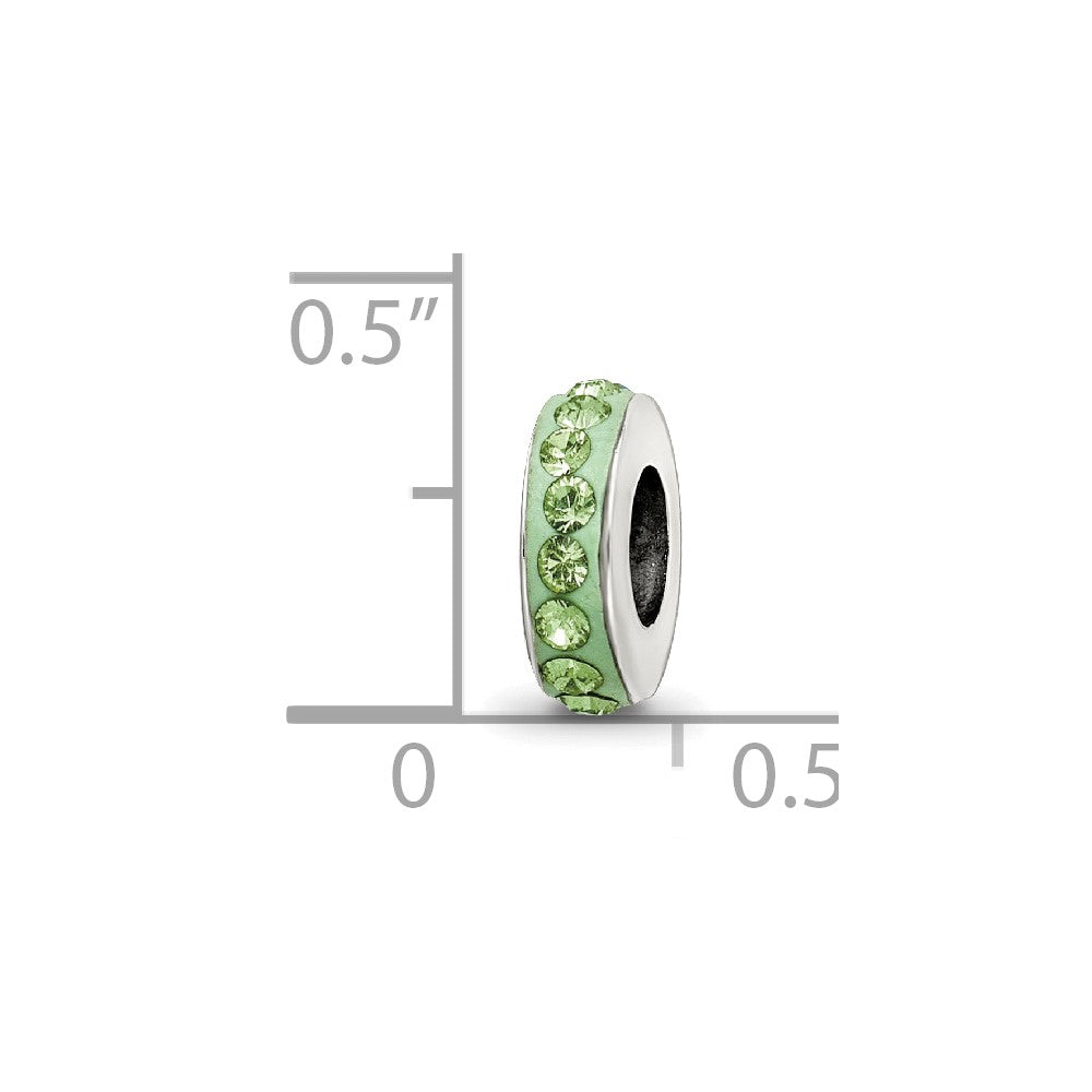 Sterling Silver Reflections August Single Row Preciosa Crystal Bead