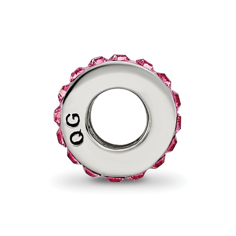 Sterling Silver Reflections Oct Single Row Preciosa Crystal Bead