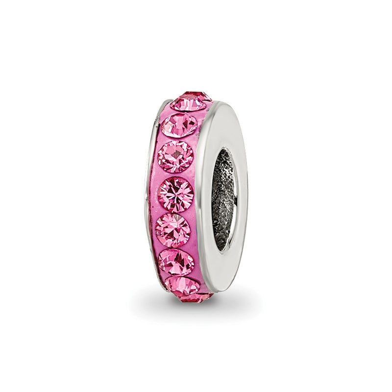 Sterling Silver Reflections Oct Single Row Preciosa Crystal Bead