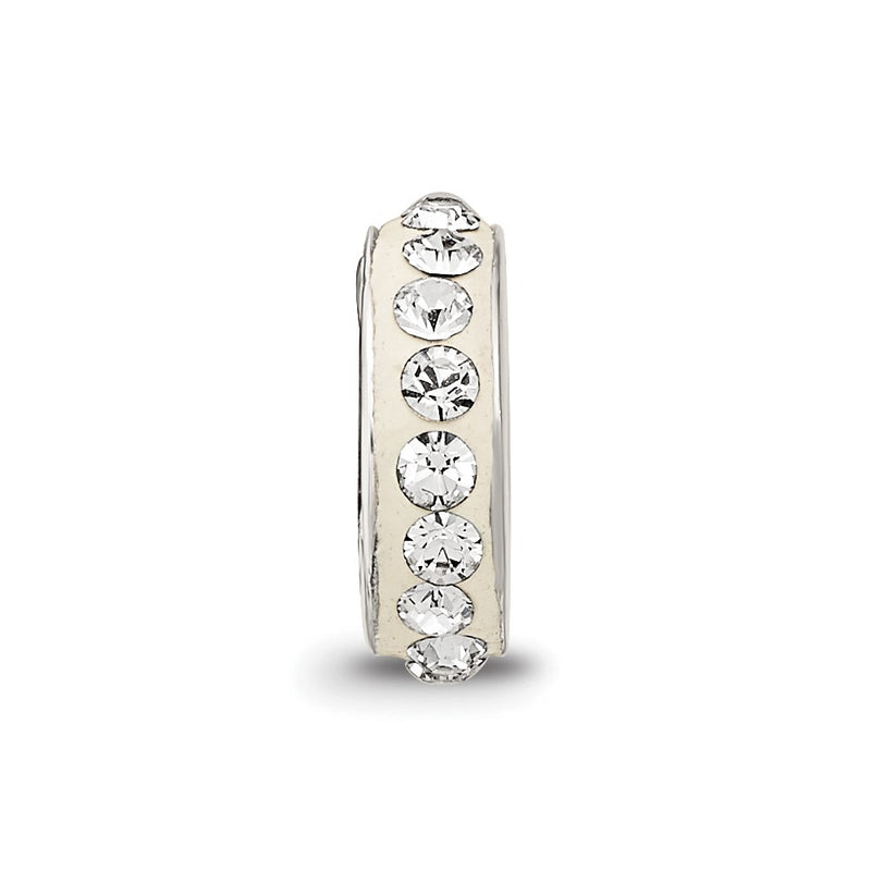 Sterling Silver Reflections April Single Row Preciosa Crystal Bead