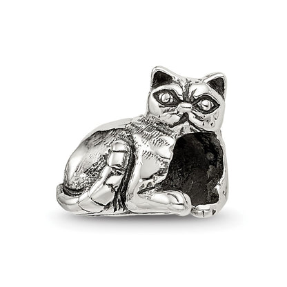 Sterling Silver Reflections Exotic Shorthair Cat Bead