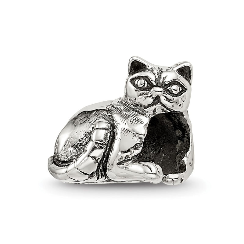 Sterling Silver Reflections Exotic Shorthair Cat Bead