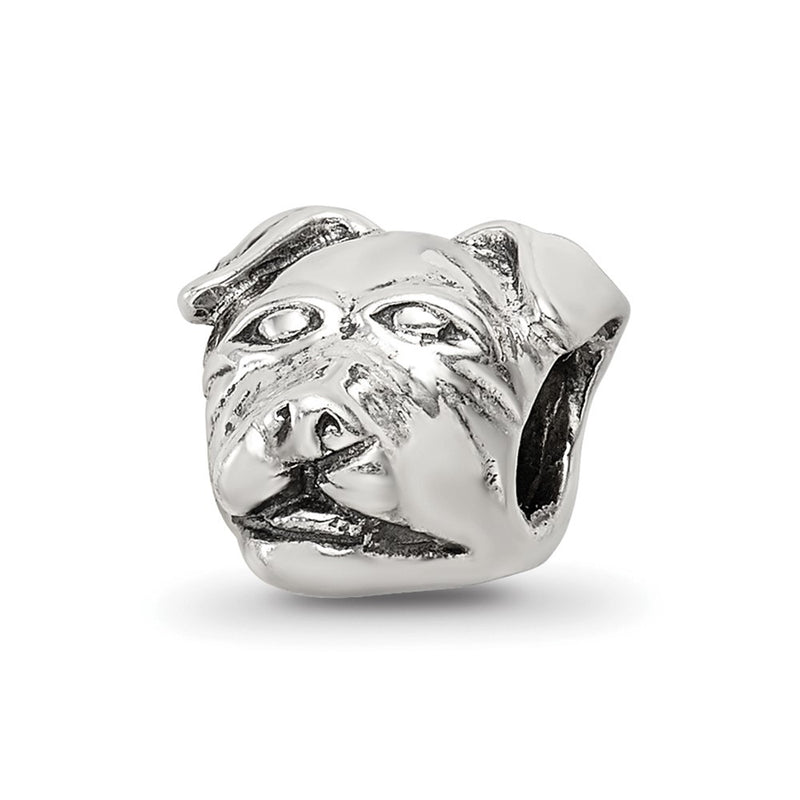 Sterling Silver Reflections Rottweiler Head Bead