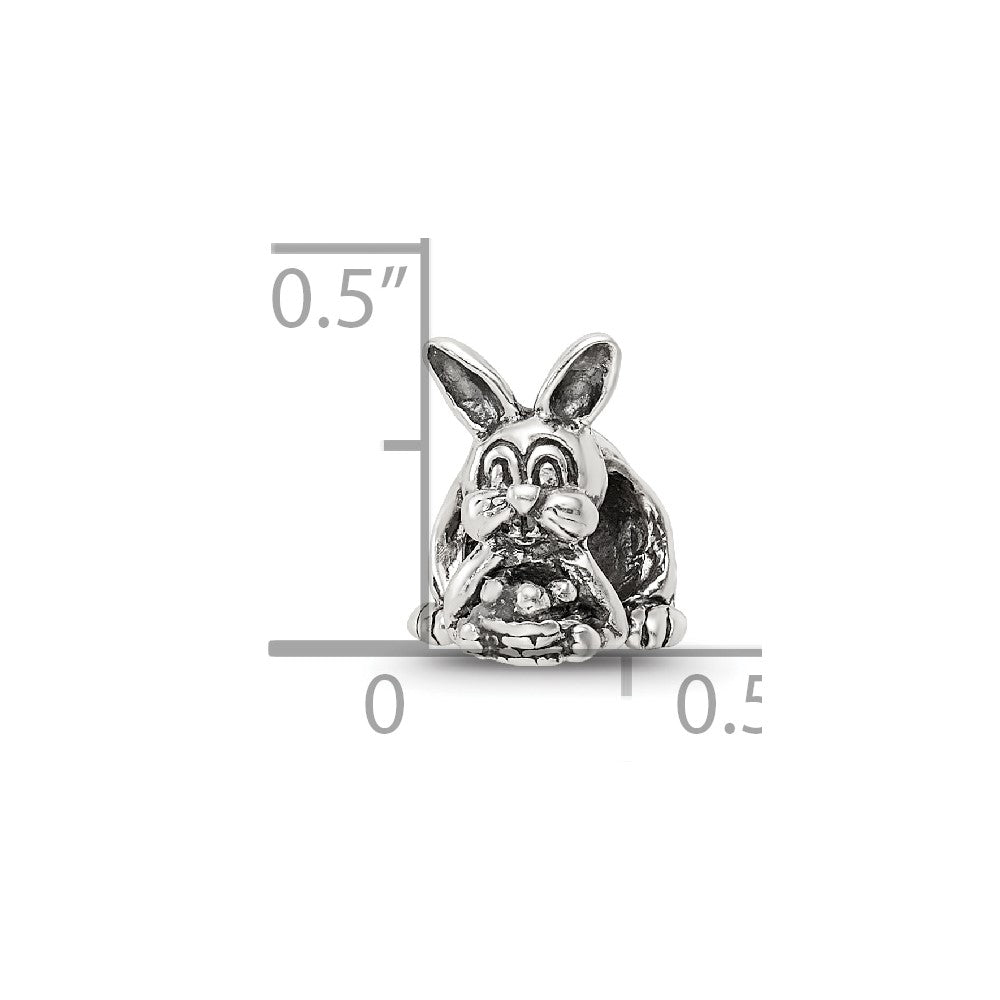 Sterling Silver Reflections Bunny With Basket Bead