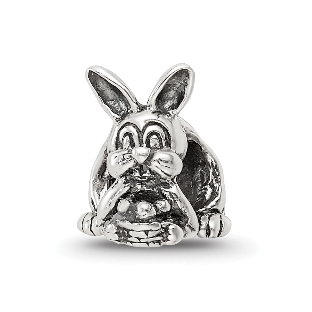 Sterling Silver Reflections Bunny With Basket Bead