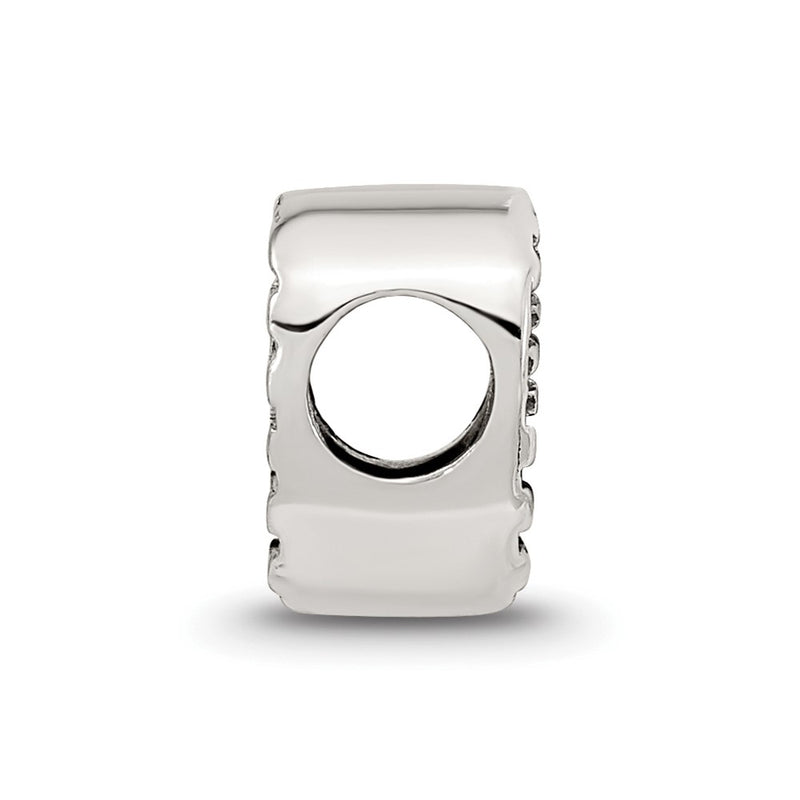 Sterling Silver Reflections Heart Flag Bead