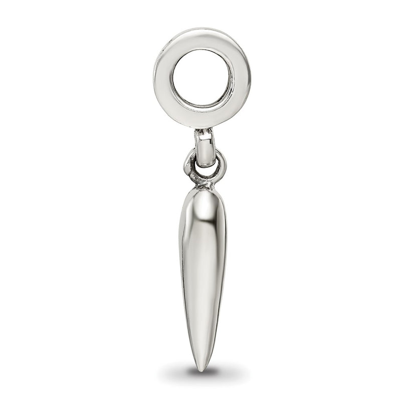 Sterling Silver Reflections Italian Horn Dangle Bead