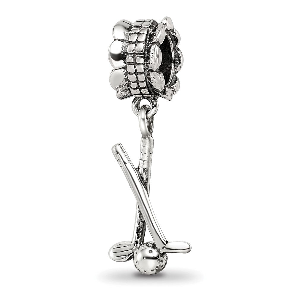 Sterling Silver Reflections Golf Clubs And Ball Dangle Bead