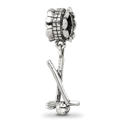 Sterling Silver Reflections Golf Clubs And Ball Dangle Bead