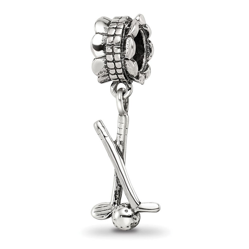 Sterling Silver Reflections Golf Clubs And Ball Dangle Bead