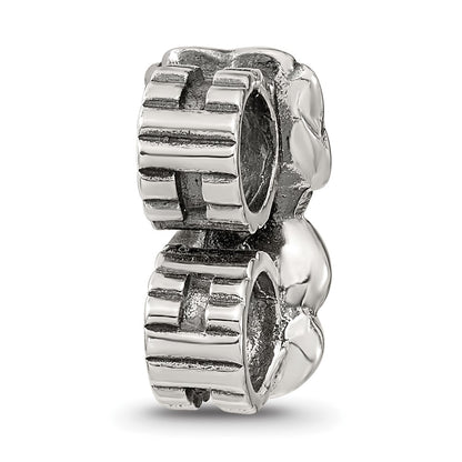 Sterling Silver Reflections Pink Cz Connector Bead