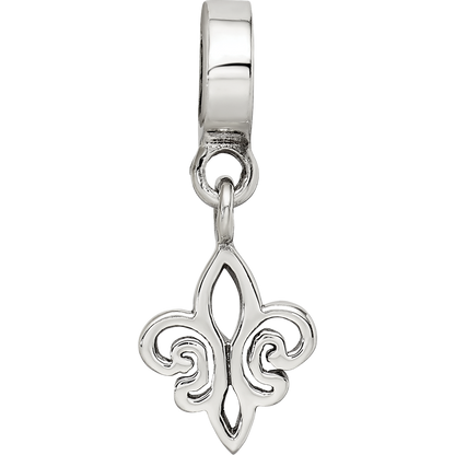 Sterling Silver Reflections Fleur De Lis Dangle Bead