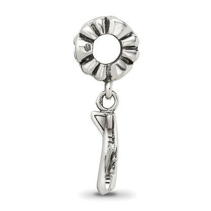 Sterling Silver Reflections Airplane Dangle Bead