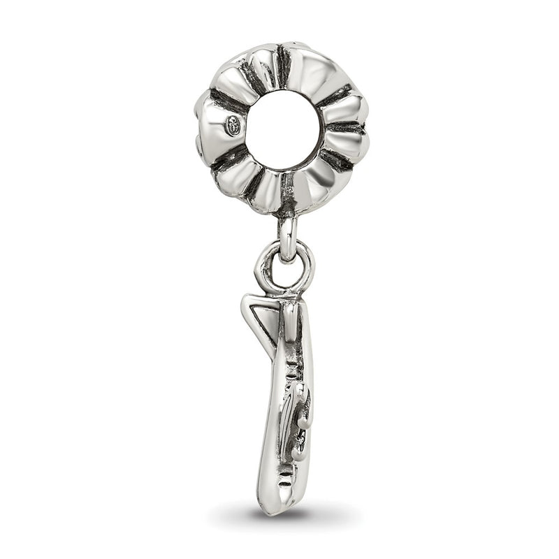 Sterling Silver Reflections Airplane Dangle Bead