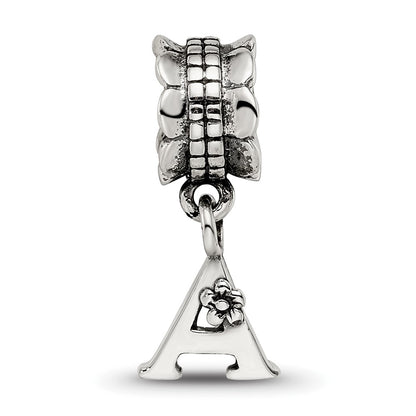 Sterling Silver Reflections Letter A Dangle Bead