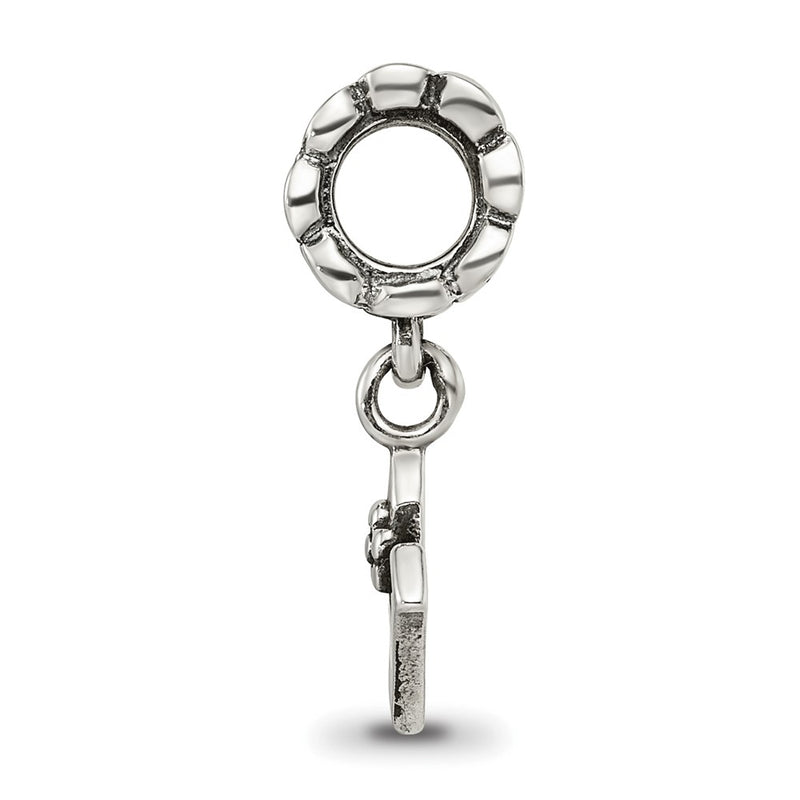 Sterling Silver Reflections Letter N Dangle Bead