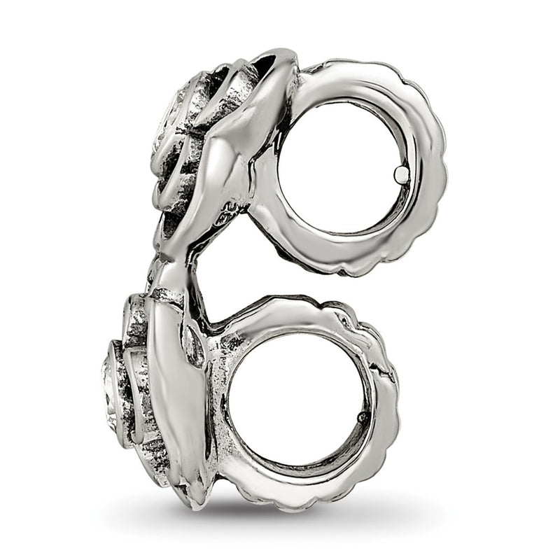 Sterling Silver Reflections Cz Connector Bead