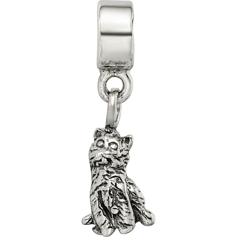 Sterling Silver Kids Collection Cat Dangle Reflections Bead