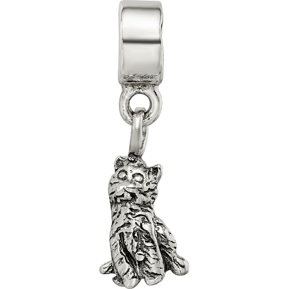 Sterling Silver Kids Collection Cat Dangle Reflections Bead