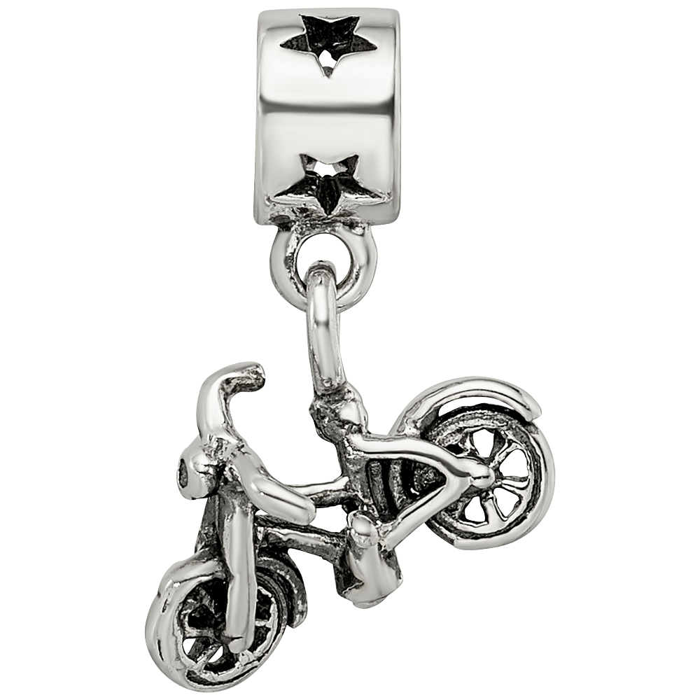 Sterling Silver Kids Collection Bicycle Dangle Reflections Bead