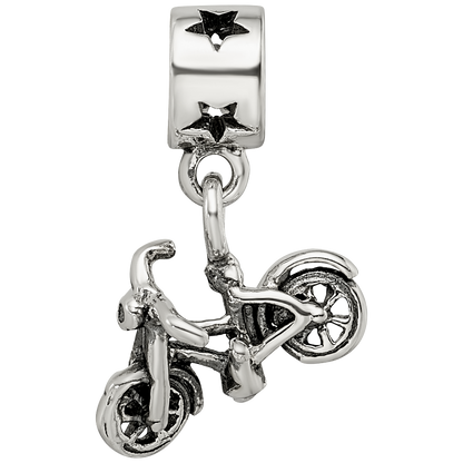 Sterling Silver Kids Collection Bicycle Dangle Reflections Bead