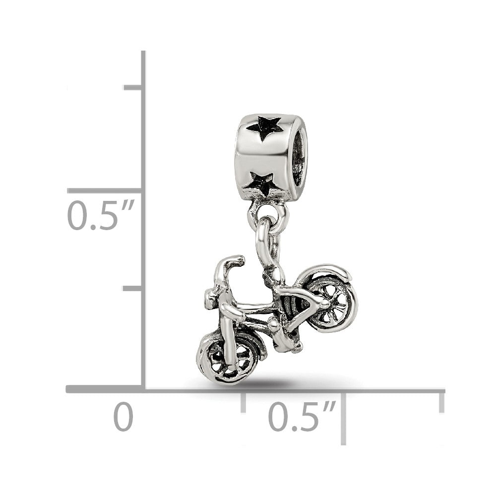 Sterling Silver Kids Collection Bicycle Dangle Reflections Bead