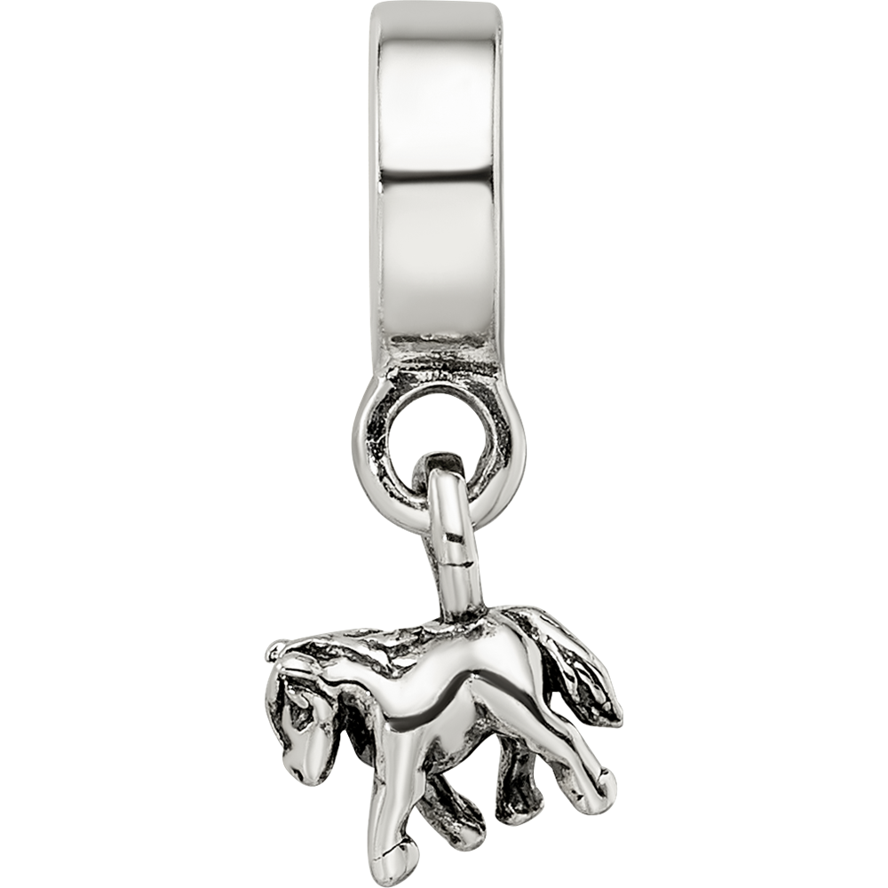 Sterling Silver Kids Collection Pony Dangle Reflections Bead