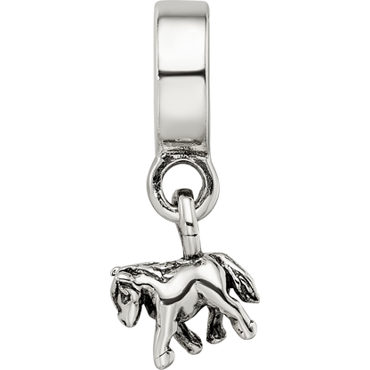 Sterling Silver Kids Collection Pony Dangle Reflections Bead