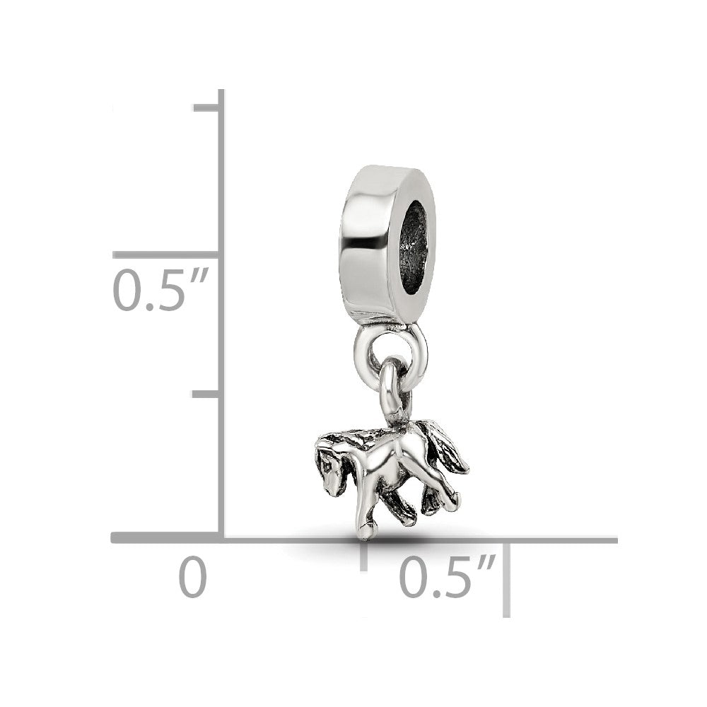 Sterling Silver Kids Collection Pony Dangle Reflections Bead