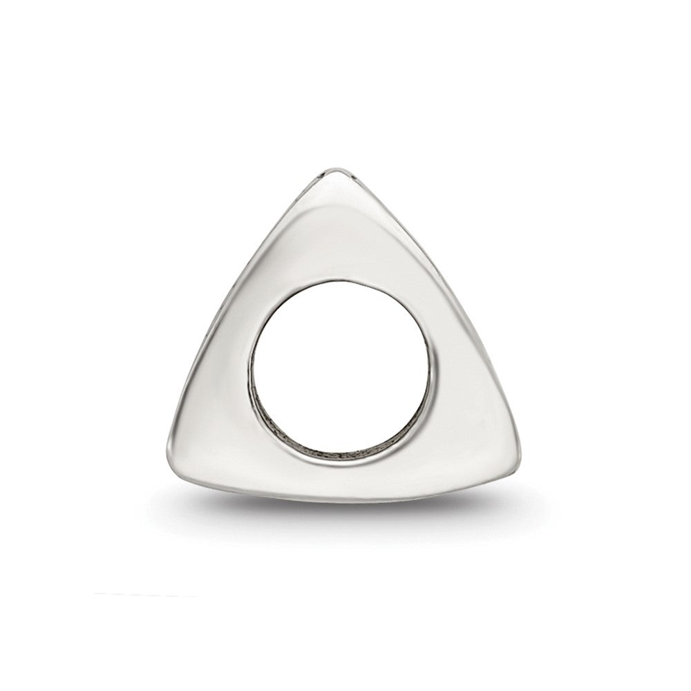 Sterling Silver Reflections Number 0 Triangle Block Bead