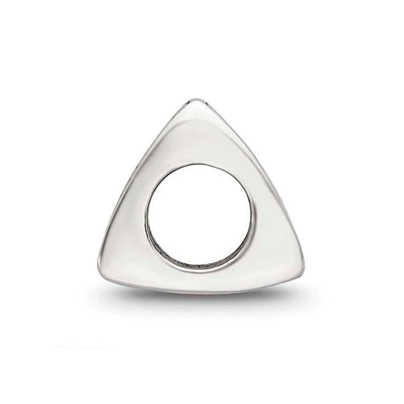 Sterling Silver Reflections Number 0 Triangle Block Bead