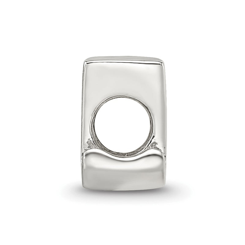 Sterling Silver Reflections Letter U Script Bead