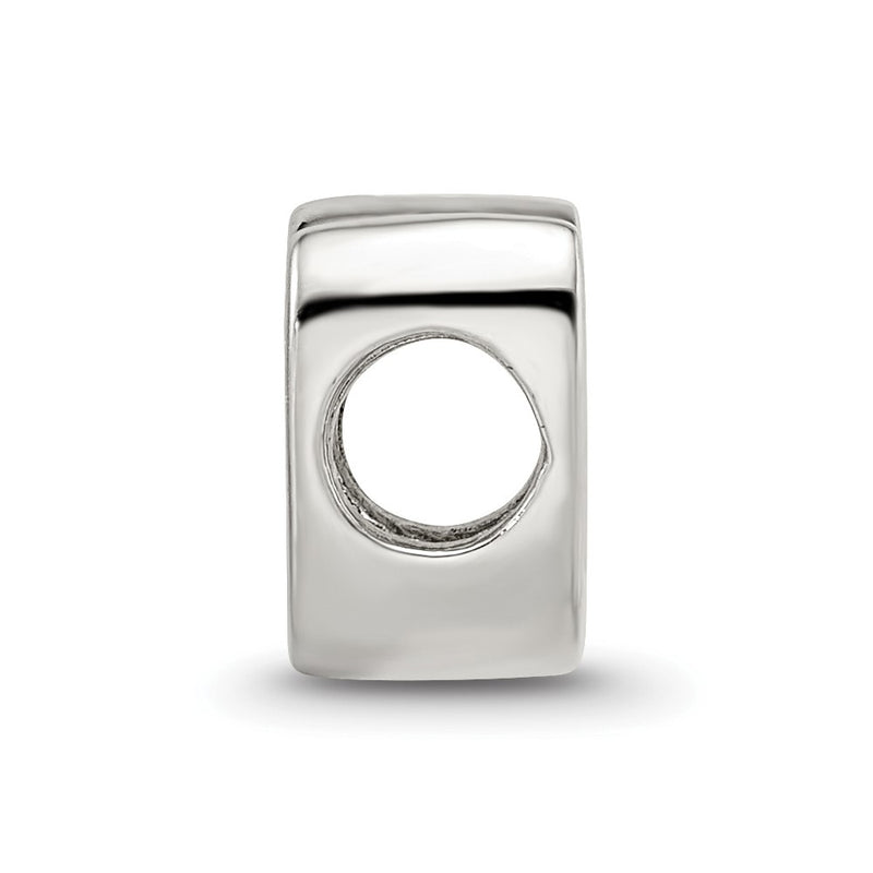 Sterling Silver Reflections Letter V Script Bead