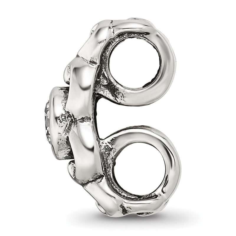 Sterling Silver Reflections Cz Connector Bead