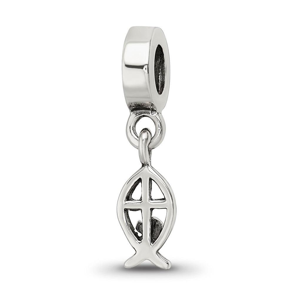 Sterling Silver Reflections Ichthus Dangle Bead
